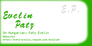 evelin patz business card